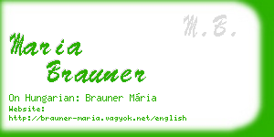maria brauner business card